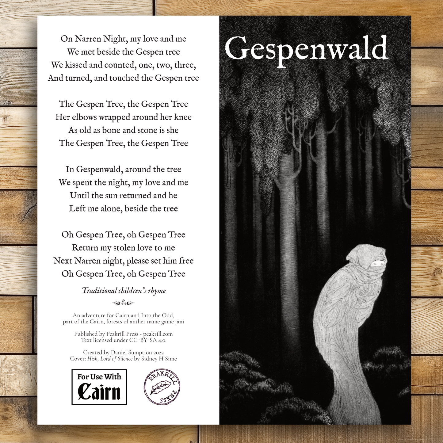 Gespenwald - an adventure set in a ghost forest, by Dan Sumption, for Cairn and Into the Odd