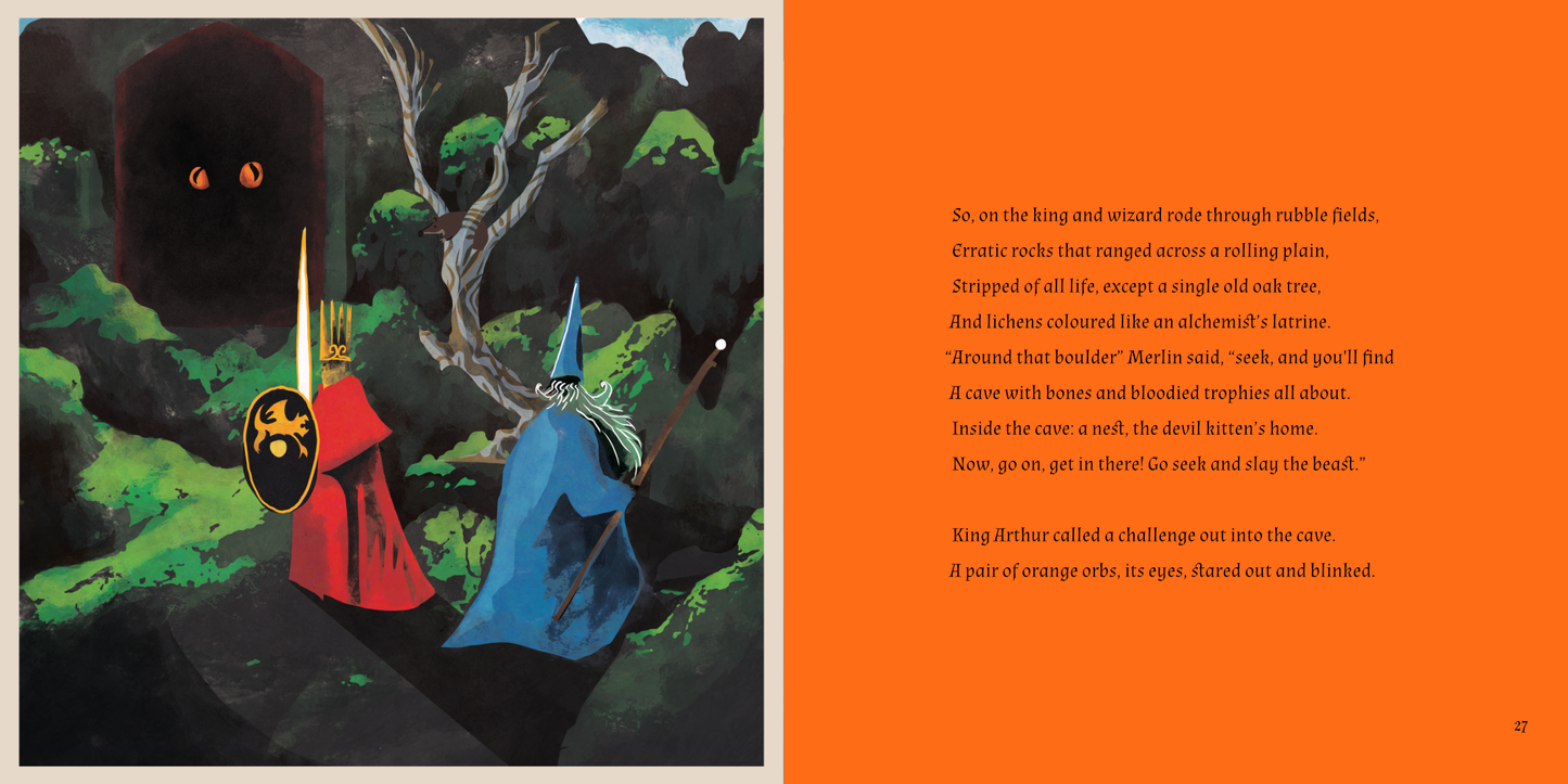 King Arthur vs Devil Kitty, by Daniel Sumption, illustrated by Maximillian Hartley